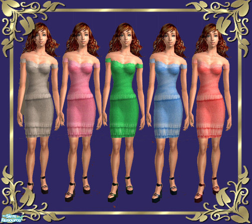 Sims 2 — Summer Formals by tiefliga — Converted Teendresses for adult woman.