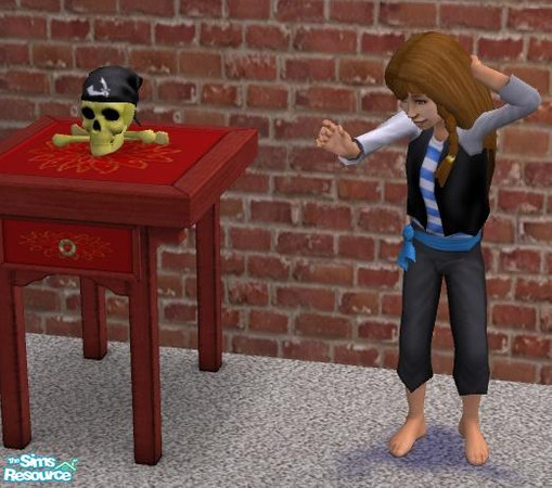 Sims 2 — Pirate Radio - Gold-Black Recolor by Dr Pixel — The infamous pirate Jack the Crooner would sing to his victims