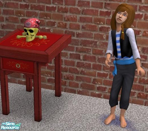 Sims 2 — Pirate Radio - Gold-Red Recolor by Dr Pixel — The infamous pirate Jack the Crooner would sing to his victims as