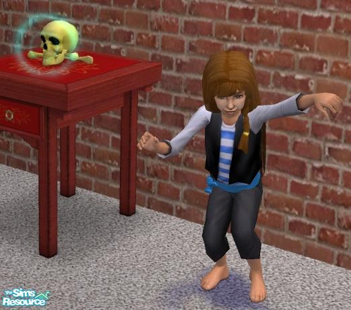 Sims 2 — Pirate Radio - Golden Skull Recolor by Dr Pixel — The infamous pirate Jack the Crooner would sing to his victims