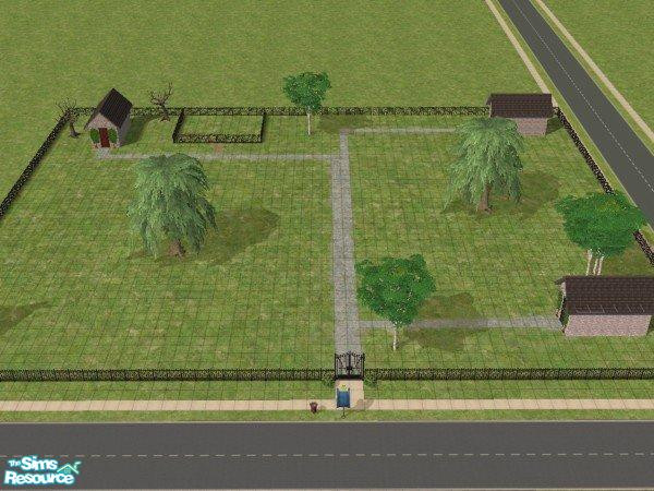Sims 2 — Willowview Cemetery by Thrennish — A final resting place for your sims. A 6x5 lot (I kill a lot of sims) with