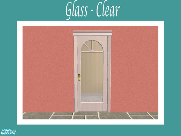 Sims 2 — Stained Glass Door - Glass Clear by Shakeshaft — Part of a set of stained glass windows and doors, set includes