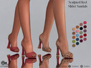 Sims 4 — Sculpted Heel Slider Sandals by LVNDRCC — Slider sandals on a decorative, sculptural heel. In an array of trendy