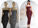 Sims 4 — Beaded Maxi Tube Dress DO2182 by DOLilac — Custom thumbnail