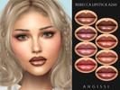 Sims 4 — Rebecca Lipstick A240 by ANGISSI — PREVIEWS MADE USING HQ MOD 8 colors