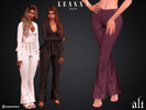 Sims 4 — LEANNA pants by ali1 — Ribbed pants