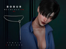 Sims 4 — Choker Necklace V2 by Bobur2 — Choker Necklace with pendant for female