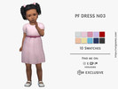 Sims 4 — PF DRESS N03 by David_Mtv2 — For toddler only; 10 swatches; HQ compatible.