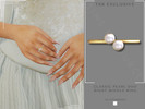 Sims 4 — Classic Pearl Duo Ring by Glitterberryfly — A middle right ring with two pearls in gold