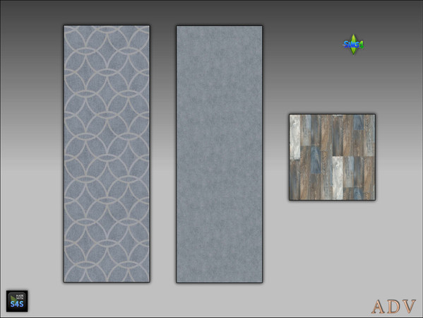 Sims 4 — ADV_Mabra_s4WallFloorSet81_floor by MABRA2 — 2 wallpapers with a matching floor