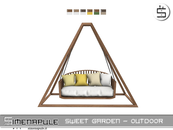 Sims 4 — Sweet Garden Outdoor - Garden Swing by Simenapule — Sweet Garden Outdoor Sweet Garden Outdoor