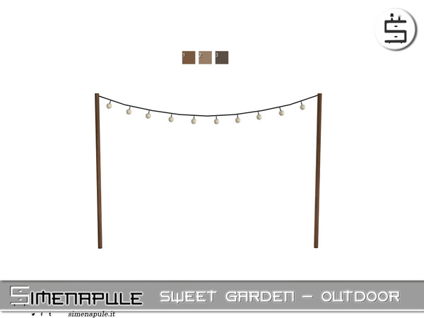 Sims 4 — Sweet Garden Outdoor - String Lights by Simenapule — Sweet Garden Outdoor Sweet Garden Outdoor