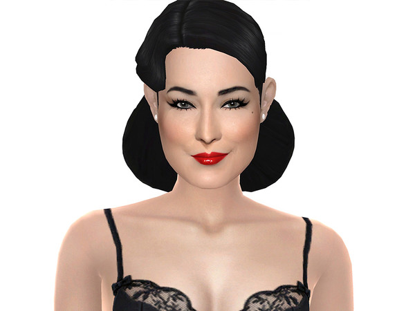 Sims 4 — Dita Hair - HQ by StefanMakesSims — This hairstyle was created specifically for my Dita Von Teese Sim so that
