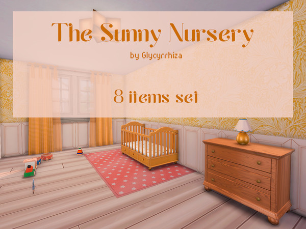Sims 4 — The Sunny Curtains - Left | sunny nursery by Glycyrrhiza — Tired of winter greyness and sad beige interiors?