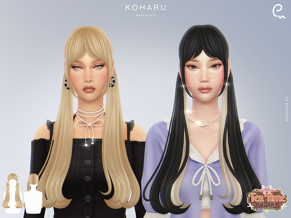 Sims 4 — Tea Time - Koharu Hairstyle by Enriques4 — Description