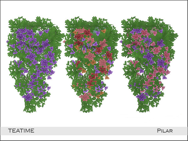 Sims 4 — Pilar TeaTime buganvilla by Pilar — Take a break at the tea house