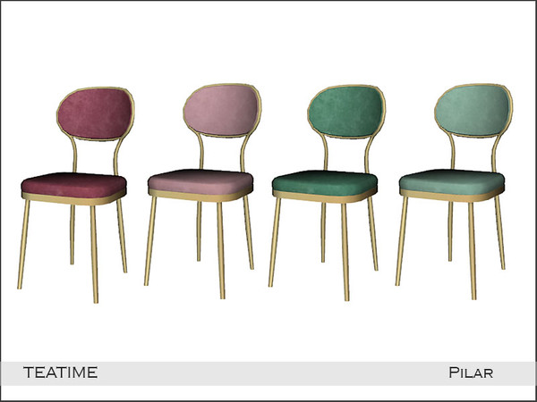 Sims 4 — Pilar TeaTime DiningChair by Pilar — Take a break at the tea house