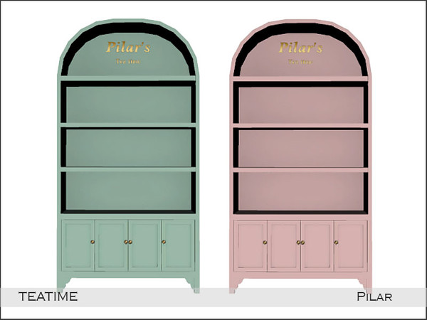 Sims 4 — Pilar TeaTime Shelf by Pilar — Take a break at the tea house