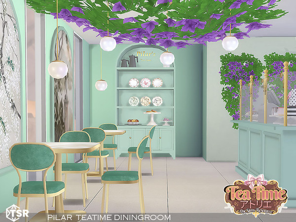 Sims 4 — TeaTime Diningroom by Pilar — Take a break at the tea house