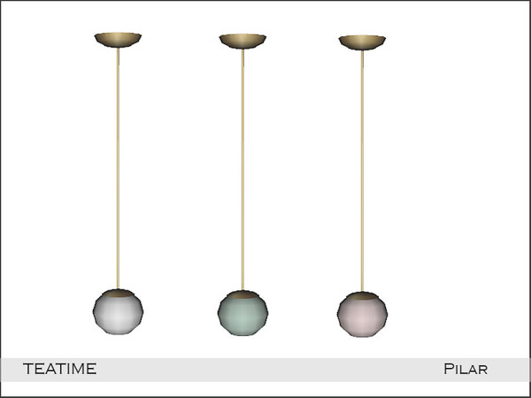 Sims 4 — Pilar TeaTime CeilingLight by Pilar — Take a break at the tea house