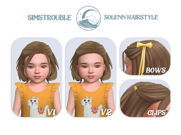 Sims 4 — simstrouble_ToddlerHair_Solenn-Bows by simstrouble — A neck-length bob featuring soft, flicked-out ends and
