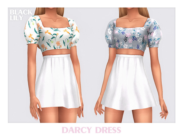 Sims 4 — Darcy Dress by Black_Lily — YA, A, Teen