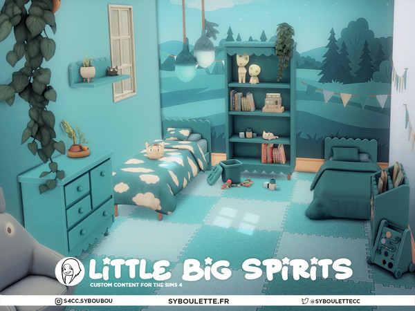 Sims 4 — Little Big Spirits - Mobile (medium) by Syboubou — Little Big Spirits is a joyful kid bedroom CC set inspired by