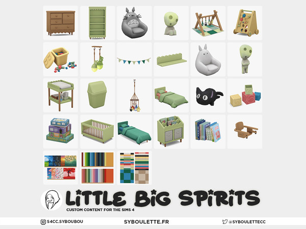 Sims 4 — Little Big Spirits - Playmat by Syboubou — Little Big Spirits is a joyful kid bedroom CC set inspired by the
