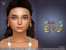 Sims 4 — Rainbow Gemstones Hoop Earrings For Kids by feyona — Rainbow Gemstones Hoop Earrings For Kids come with 3