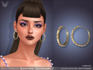 Sims 4 — Claudia Gemstone Hoop Earrings by feyona — Claudia Gemstone Hoop Earrings come with 9 swatches.