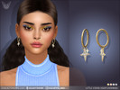 Sims 4 — Little Stars Hoop Earrings by feyona — Little Stars Hoop Earrings come with 4 swatches.