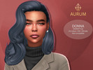 Sims 4 — Aurum - Donna Wavy Retro Hairstyle by Aurum — 24 colors