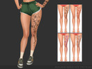 Sims 4 — Wild Ivy Tattoo by ANGISSI — PREVIEWS MADE USING HQ MOD HQ compatible