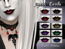 Sims 4 — [Oh My Goth!] Lipstick - Carmilla by thaisherrera — Once again, I made the mod I always wanted but couldn't