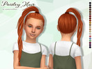 Sims 4 — Paisley Hair - Child version by Lewbertsn00tles — A long, high ponytail twist. Maxis Match