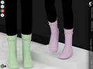 Sims 4 — Socks KP04-Child by KaTPurpura — Cotton socks for girls with floral details