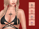 Sims 4 — North Star Tattoo by ANGISSI — PREVIEWS MADE USING HQ MOD HQ compatible