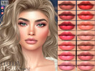 Sims 4 — Cecelia Lipstick N303 by MagicHand — Glossy Satin Lips in 18 colors - HQ Compatible.