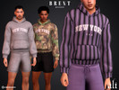 Sims 4 — BRENT hoodie by ali1 — New York Letter Hoodie