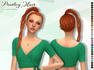 Sims 4 — Paisley Hair by Lewbertsn00tles — A long, high ponytail twist. Maxis Match