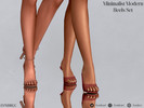 Sims 4 — Minimalist Modern Heels Set by LVNDRCC — Set of modern high heels, with minimalist sandals on a sleek heel, with