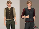 Sims 4 — Sweater with vest Menswear by remaron — Sweater shirt with vest for Male Sims, teens to elders in The Sims 4