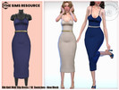 Sims 4 — Adult - Rib Knit Midi Slip Dress by Harmonia — New Mesh