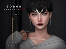 Sims 4 — Dangling Drop Earrings by Bobur2 — Dangling Drop Earrings for female
