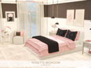 Sims 4 — Rosette Bedroom by BlusterSims — The Rosette Bedroom is a soft, elegant space featuring blush pink, white, and
