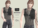 Sims 4 — ZEKE - Male Pocket Top by Helsoseira — Style - Doomsday patch pocket chest belt tank top