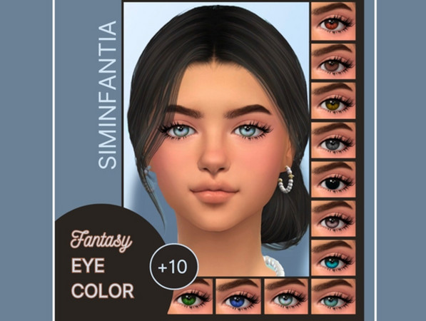 Sims 4 — SimInfantia_Fantasy_EyeColor_FacePaint by Siminfantia — Set of eyecolor CC for Sims 4 with 21 different