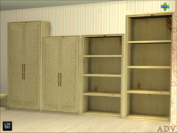 Sims 4 — ADV_Mabra_s4EntrywaySet03_tallcabinetclosedv2 by MABRA2 — Tall open and closed cabinets 2 versions