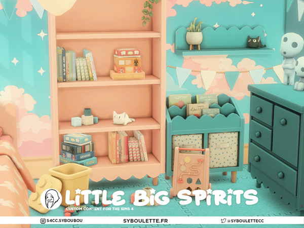 Sims 4 — Little Big Spirits - Trashbin by Syboubou — Little Big Spirits is a joyful kid bedroom CC set inspired by the
