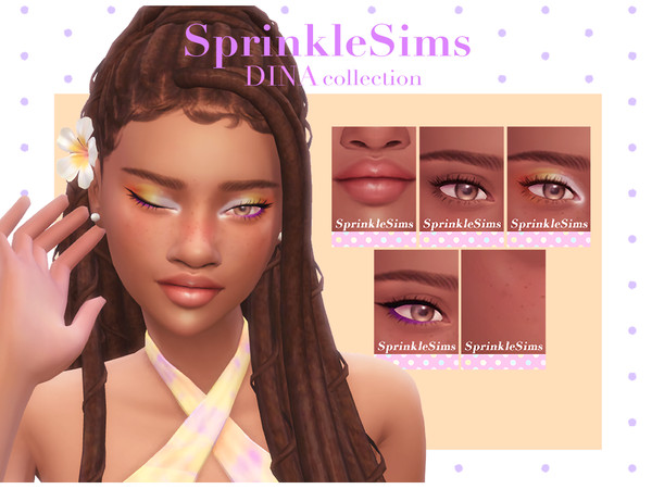 Sims 4 — [sprinklesims] DINAblush by Spri_nkleSims — DINA makeup collection consists of: contacts, blush, lipstick,